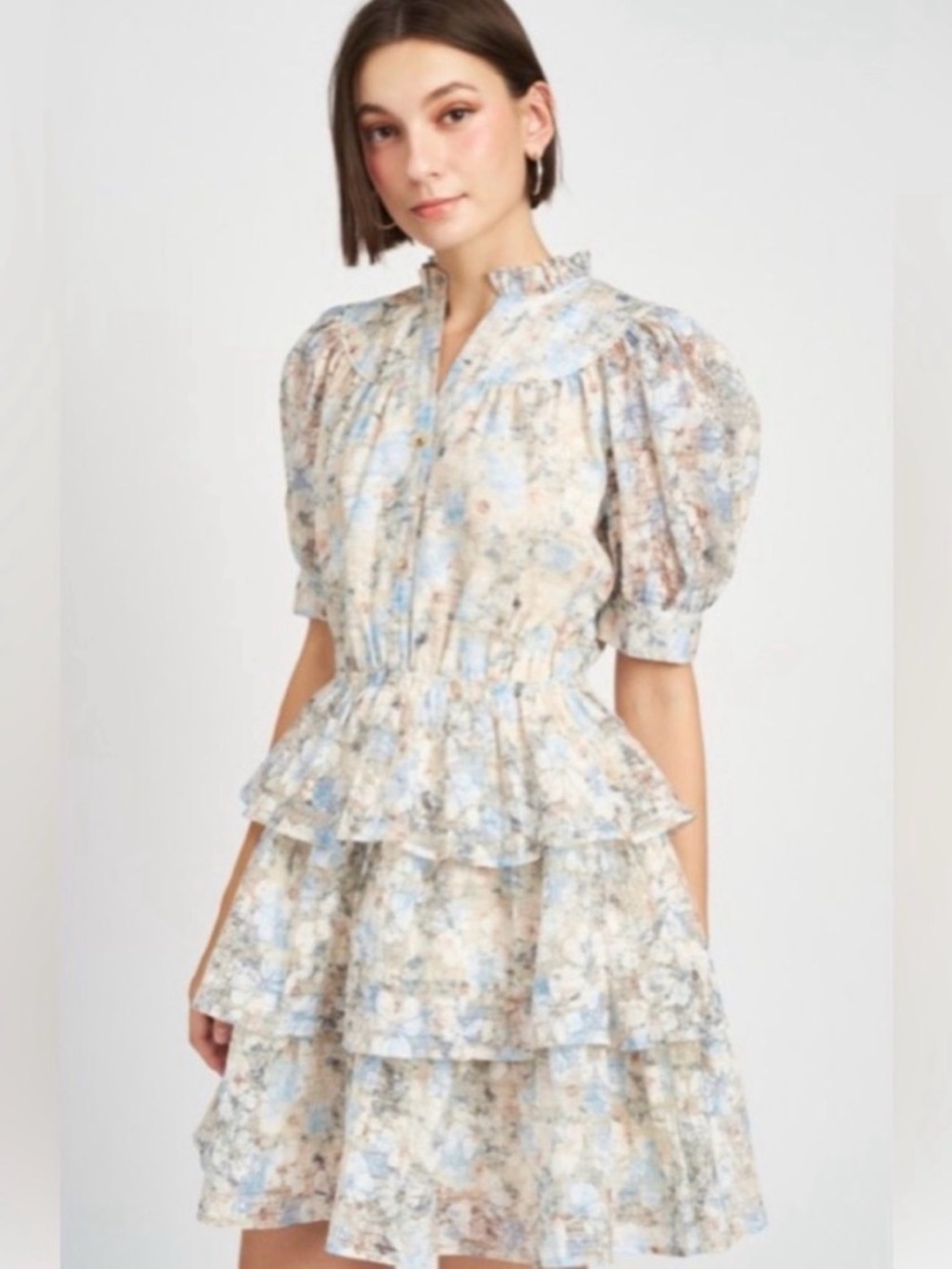 NWT En Saison Tosca Floral Mini Dress - Size Small pastel floral summer boho